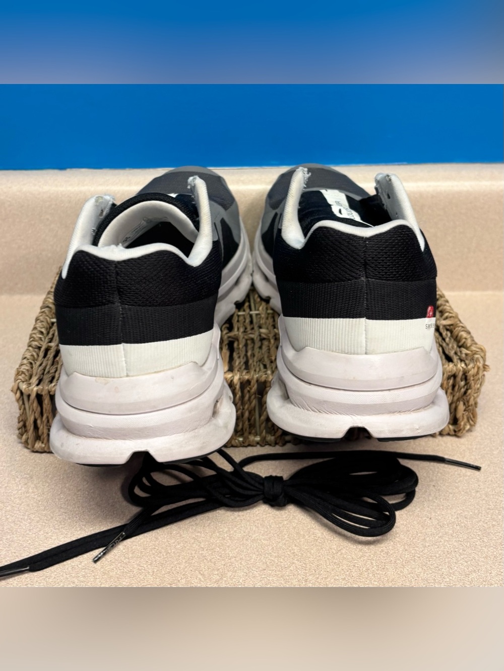 Two Pairs On Running Shoes, Women 8.5, Cloudflyer & Cloudrunner Black White Gray - Picture 11 of 16